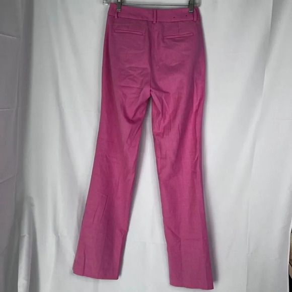 J Crew Stretch Pink Wool Blend Straight Leg Dress Pants Size 00 - Picture 2 of 11